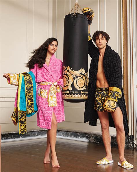 versace robe white|versace unisex barocco sleeve robe.